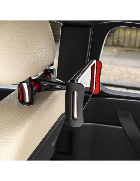 Aisens MSC1P-107 Soporte de Coche Ajustable para Teléfono/Tablet Negro/Rojo