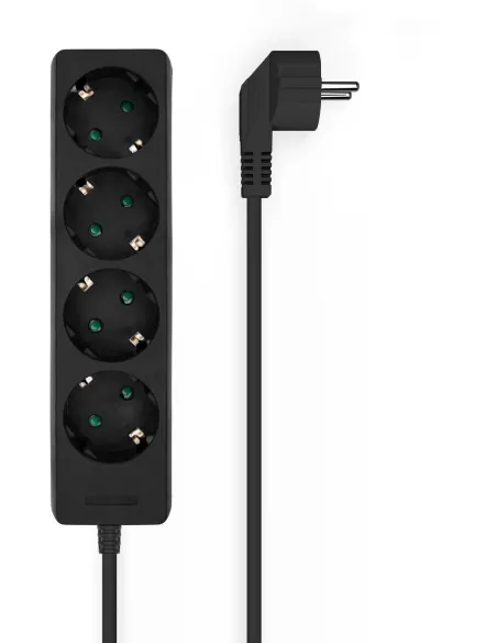 Aisens A154-0534 Regleta 4 Tomas 1,4M Negro