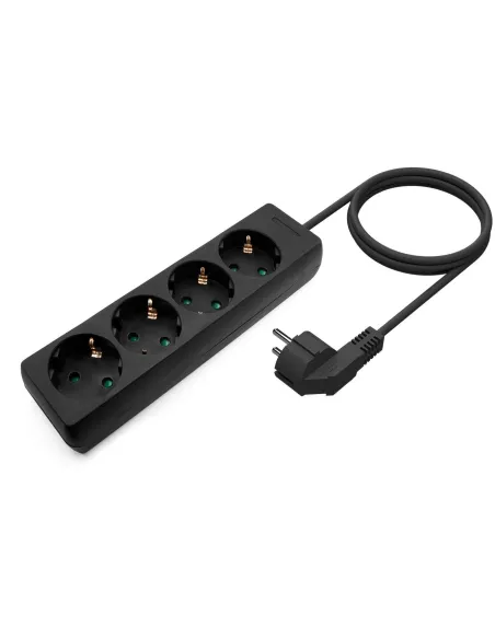Aisens A154-0534 Regleta 4 Tomas 1,4M Negro