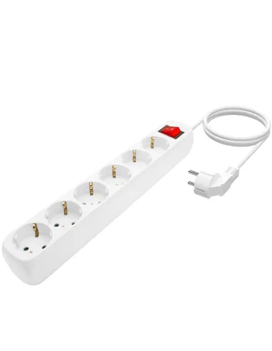 Aisens A154-0535 Regleta 6 Tomas con Interruptor 1,4M Blanco