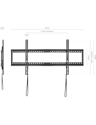 Aisens WT90F-119 Soporte de Pared para Monitor/TV 37"-90" Máx. 75KG