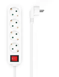 Aisens A154-0649 Regleta 4 Tomas con Interruptor 1,4M Blanco-ACCE56066
