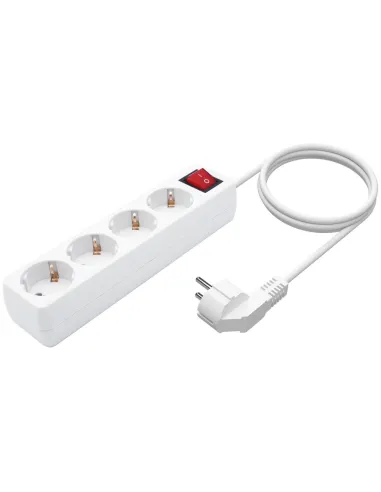 Aisens A154-0649 Regleta 4 Tomas con Interruptor 1,4M Blanco