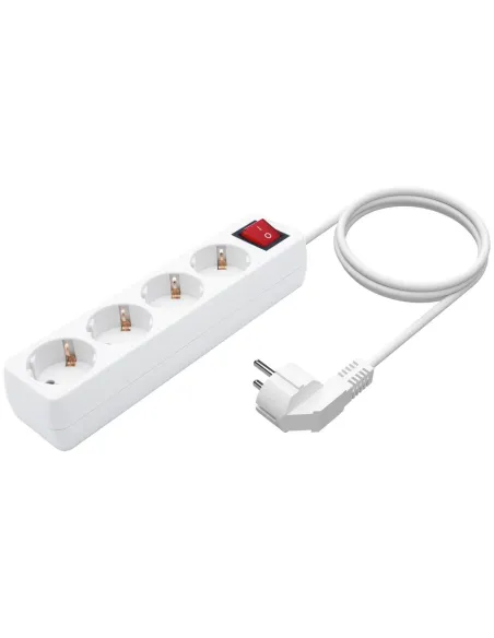 Aisens A154-0649 Regleta 4 Tomas con Interruptor 1,4M Blanco