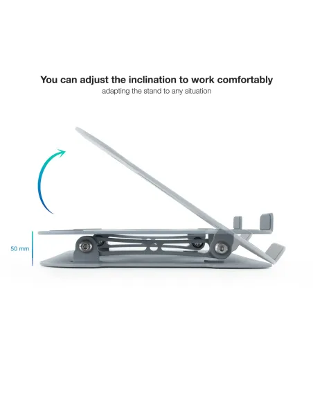 TooQ TQLRS0012-AL-G Soporte para Portátiles Hasta 17.3" Gris