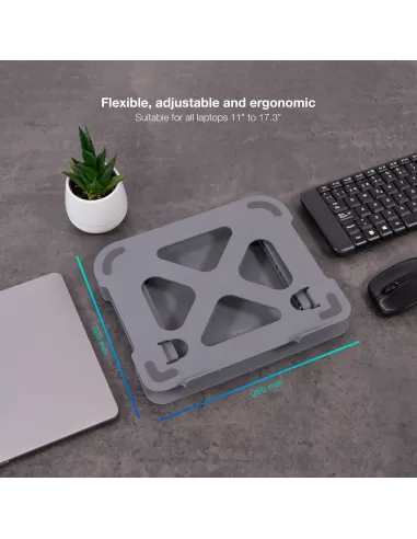 TooQ TQLRS0012-AL-G Soporte para Portátiles Hasta 17.3" Gris