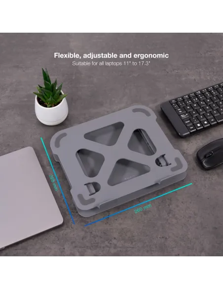 TooQ TQLRS0012-AL-G Soporte para Portátiles Hasta 17.3" Gris