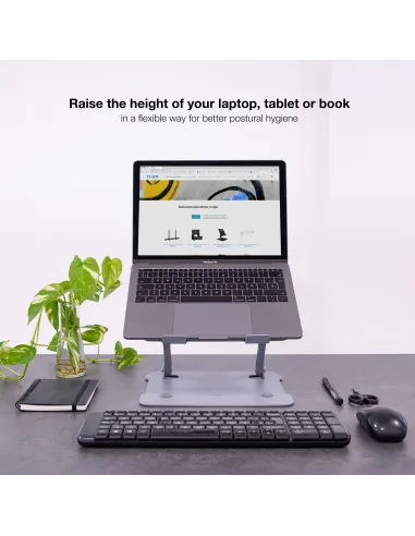 TooQ TQLRS0012-AL-G Soporte para Portátiles Hasta 17.3" Gris