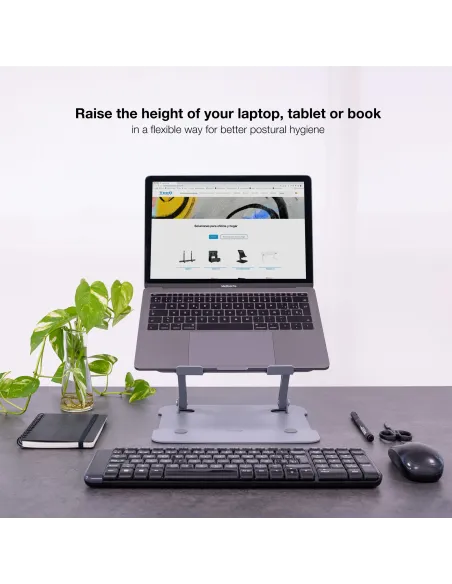 TooQ TQLRS0012-AL-G Soporte para Portátiles Hasta 17.3" Gris