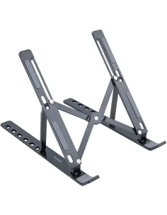 TooQ TQLRS0035-AL-G Soporte para Portátil Hasta 15" Máx. 5 Kg Gris-ACCE57013