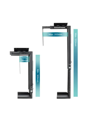 TooQ TQMUD01 Soporte para CPU Bajo Mesa/Pared Máx 10Kg