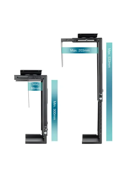 TooQ TQMUD01 Soporte para CPU Bajo Mesa/Pared Máx 10Kg