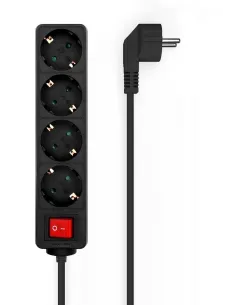 Aisens A154-0650 Regleta 4 Tomas con Interruptor 1,4M Negro-ACCE56067