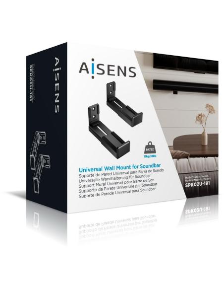 Aisens SPK02U-191 Soporte Universal de Pared para Barra de Sonido Negro