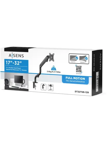 Aisens DT32TSR-139 Soporte de Mesa para Monitor/TV 17"-32" Máx. 8KG