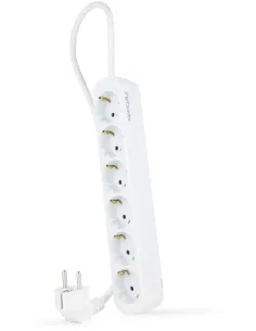 Nanocable 10.37.0006-NS Regleta de Enchufes con 6 Tomas Tipo F 1.4m Blanco-ACCE58265