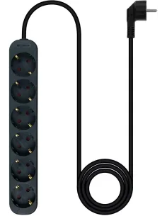 Nanocable 10.37.0006-NS-BK Regleta de 6 Tomas 1.4M Negro-ACCE58266