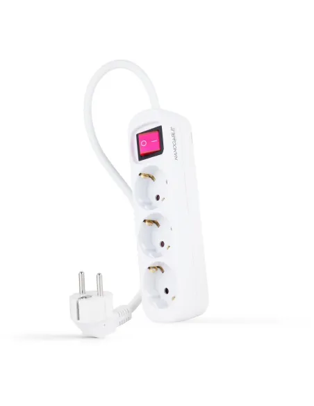 Nanocable 10.38.0003 Regleta de 3 Tomas 1.4M Blanco