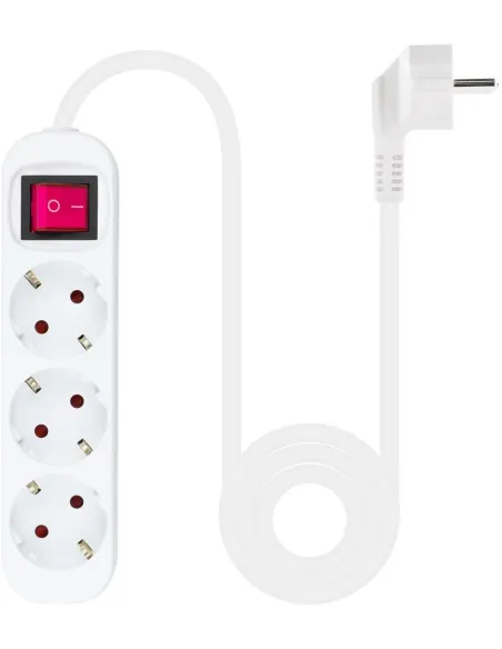 Nanocable 10.38.0003 Regleta de 3 Tomas 1.4M Blanco