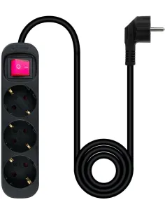 Nanocable 10.38.0003-BK Regleta de 3 Tomas 1.4M Negro-ACCE58268