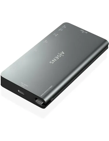 Aisens ASUC-8P015-GR Docking Station 8 Puertos USB-C a USB-A/RJ-45/HDMI/USB-C/microSD/SD 10 cm Gris