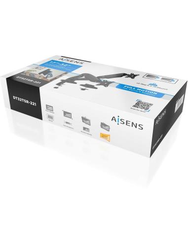 Aisens DT32TSR-221 Soporte de Mesa para 2 Monitores/TV 17"-32" Máx. 18KG