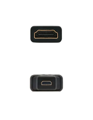 Nanocable Adaptador HDMI a Micro HDMI Hembra/Macho Negro
