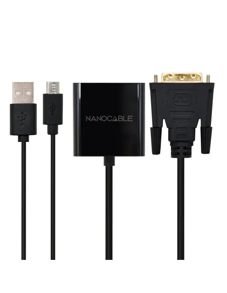 NanoCable Adaptador Conversor DVI a VGA Macho-Hembra