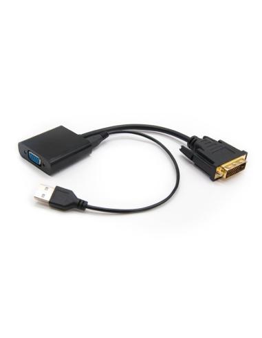 NanoCable Adaptador Conversor DVI a VGA Macho-Hembra