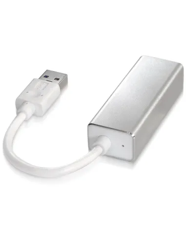 Aisens A106-0049 Adaptador USB-A a RJ-45 Ethernet Rápido LAN 15cm Plata y Blanco