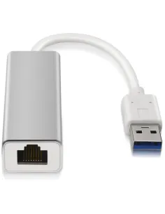 Aisens A106-0049 Adaptador USB-A a RJ-45 Ethernet Rápido LAN 15cm Plata y Blanco-ADAP47995