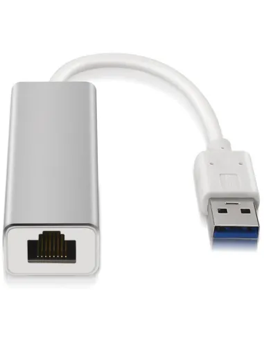 Aisens A106-0049 Adaptador USB-A a RJ-45 Ethernet Rápido LAN 15cm Plata y Blanco