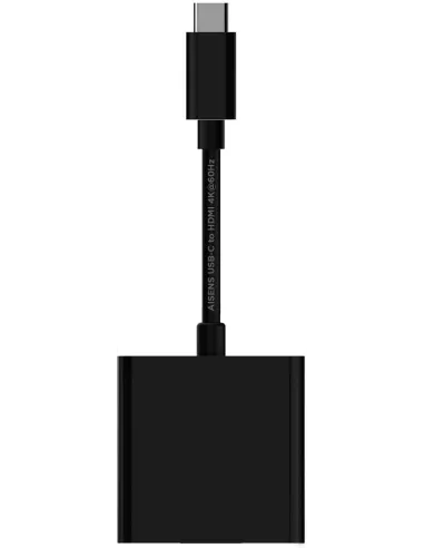 Aisens A109-0344 Adaptador de Imagen USB-C a HDMI 4K 15cm Negro