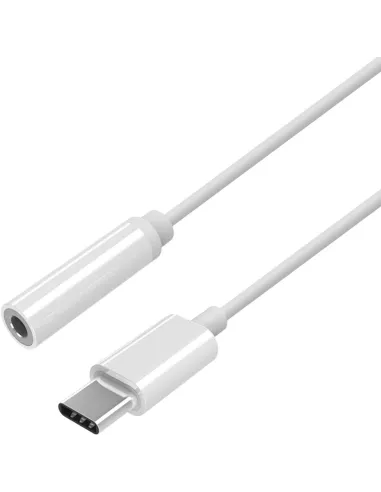 Aisens A109-0384 Adaptador de Audio USB-C a Jack 3.5mm 15cm Blanco