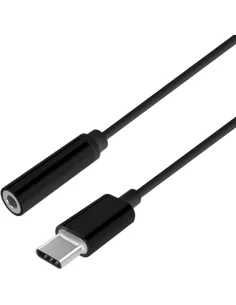 Aisens A109-0385 Adaptador de Audio USB-C a Jack 3.5mm 15cm Negro-ADAP49537