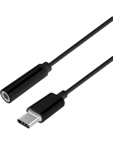 Aisens A109-0385 Adaptador de Audio USB-C a Jack 3.5mm 15cm Negro