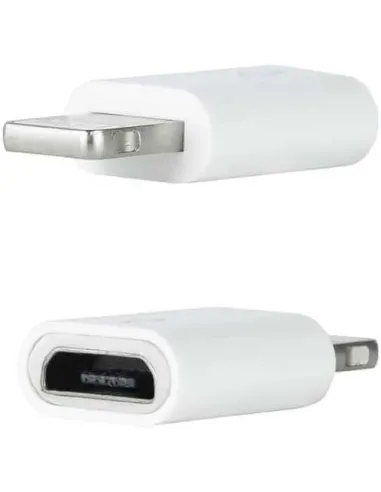 Nanocable Adaptador Lightning a Micro USB-B Macho/Hembra Blanco