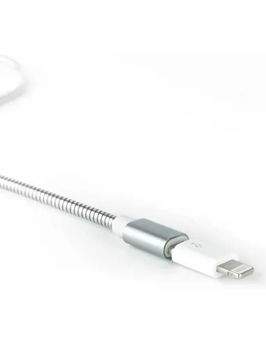 Nanocable Adaptador Lightning a Micro USB-B Macho/Hembra Blanco