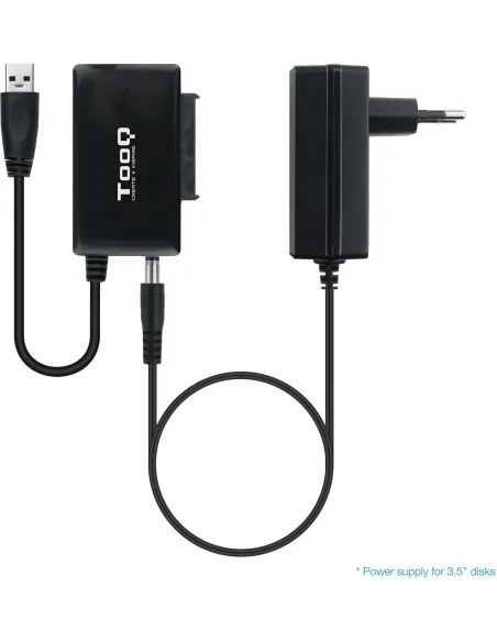 TooQ TQHDA-01A Adaptador para Discos Duros 2.5"/3.5" SATA a USB 3.0 con Alimentador