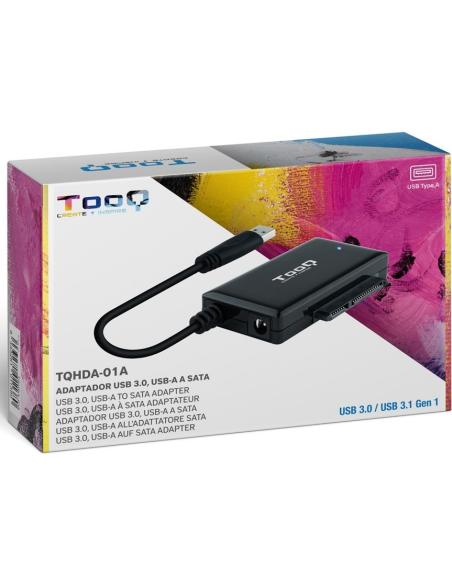TooQ TQHDA-01A Adaptador para Discos Duros 2.5"/3.5" SATA a USB 3.0 con Alimentador