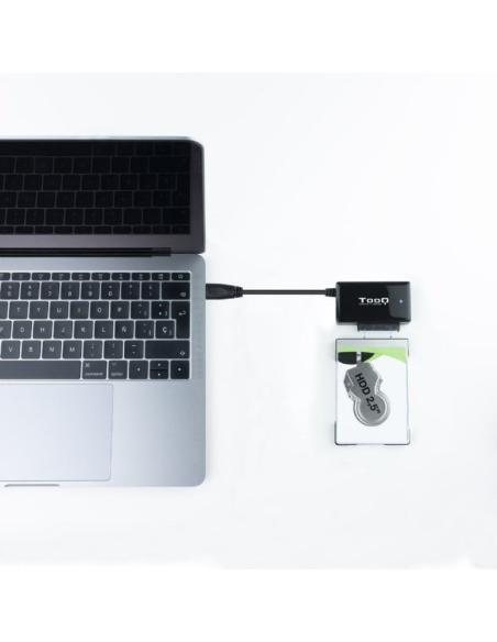 TooQ TQHDA-01A Adaptador para Discos Duros 2.5"/3.5" SATA a USB 3.0 con Alimentador