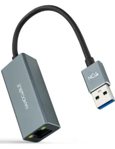 Nanocable 10.03.0405 Adaptador USB-A a RJ-45 Ethernet Gigabit Gris-ADAP54958
