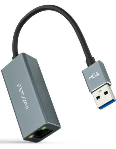Nanocable 10.03.0405 Adaptador USB-A a RJ-45 Ethernet Gigabit Gris