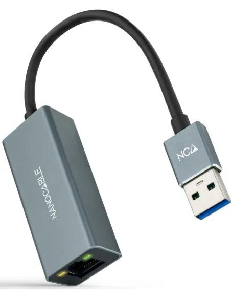 Nanocable 10.03.0405 Adaptador USB-A a RJ-45 Ethernet Gigabit Gris