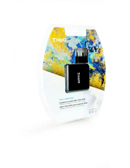 TooQ TQLC-USBC65PD Cargador para Portátil USB-C 65W 1,8M Negro