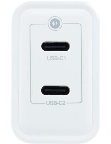 CoolBox COO-CUP-35CC Cargador 2xUSB-C 35W Blanco
