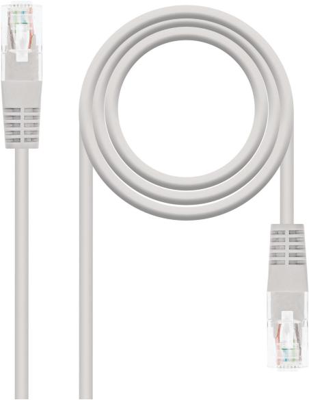 Nanocable 10.20.0100 Cable de Red RJ-45 UTP AWG24 Cat. 5e 50cm Gris