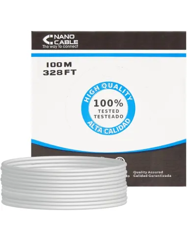 Nanocable 10.20.0702 Bobina Cable FTP CAT5e 100m Rígido Gris