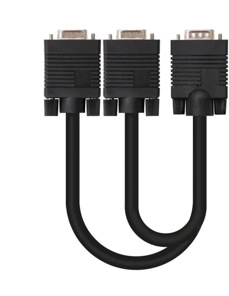 Nanocable 10.15.2000 Cable Switch SVGA 2 Puertos 45 cm Negro