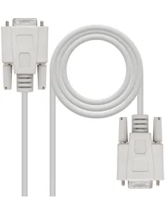 Nanocable 10.14.0602 Cable Serie DB9 Hembra/Hembra 1.8m Beige-CABL27588